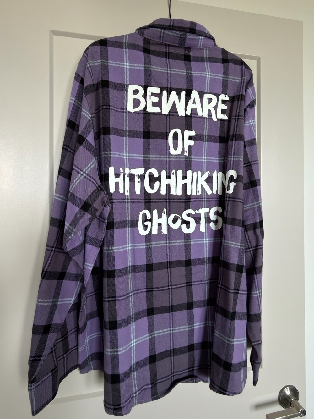 Cakeworthy Haunted Mansion Button Down Flannel Plus Size - Picture 4 of 5